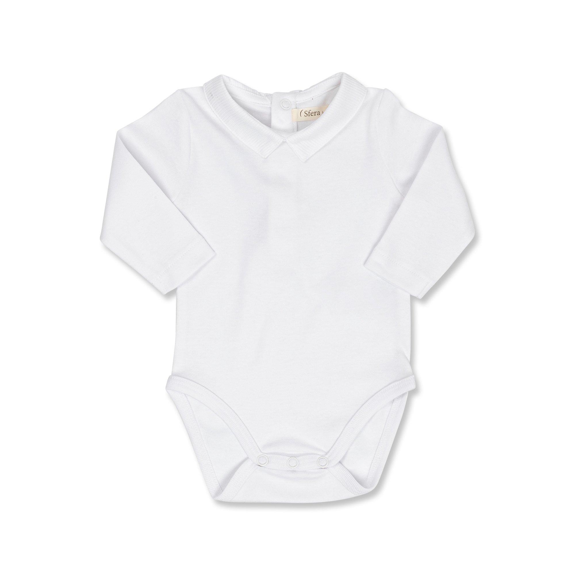 Image of Body, Langarm Unisex Weiss 6 mesi