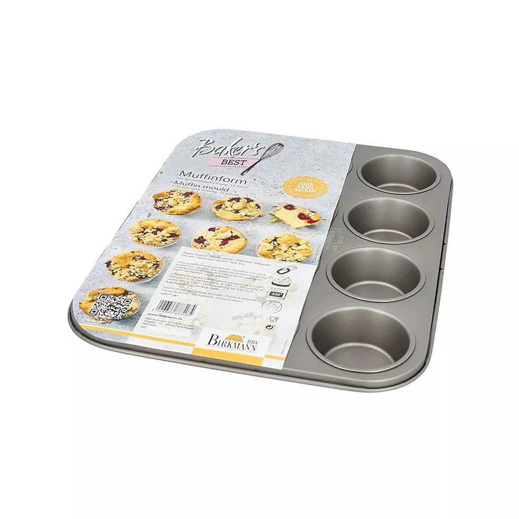 BIRKMANN - Muffinform-Set, 7cm, Chrom