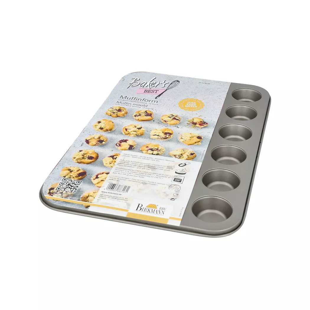 BIRKMANN - Mini-Muffin-Backform, 5cm, Chrom