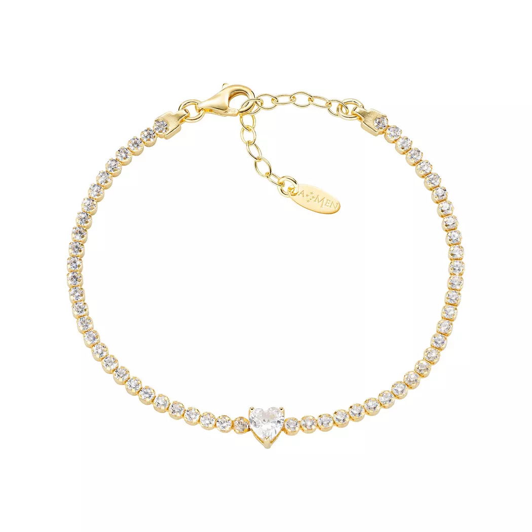 Amen - Armband, Tennis, 16+3CM, Gold