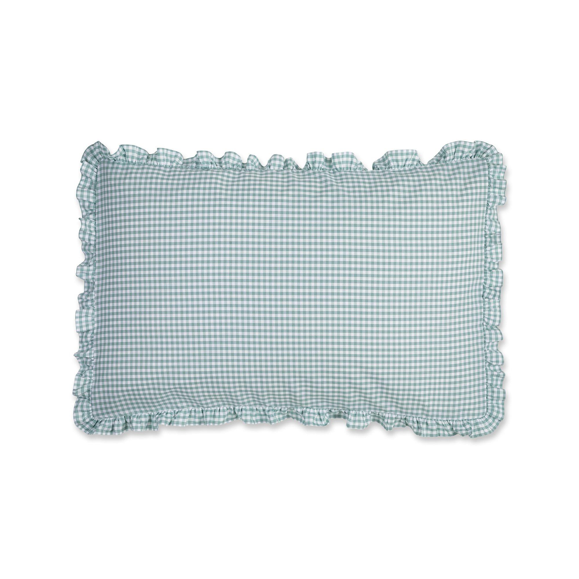 Manor Signoria Taie d'oreiller à carreaux avec volants  