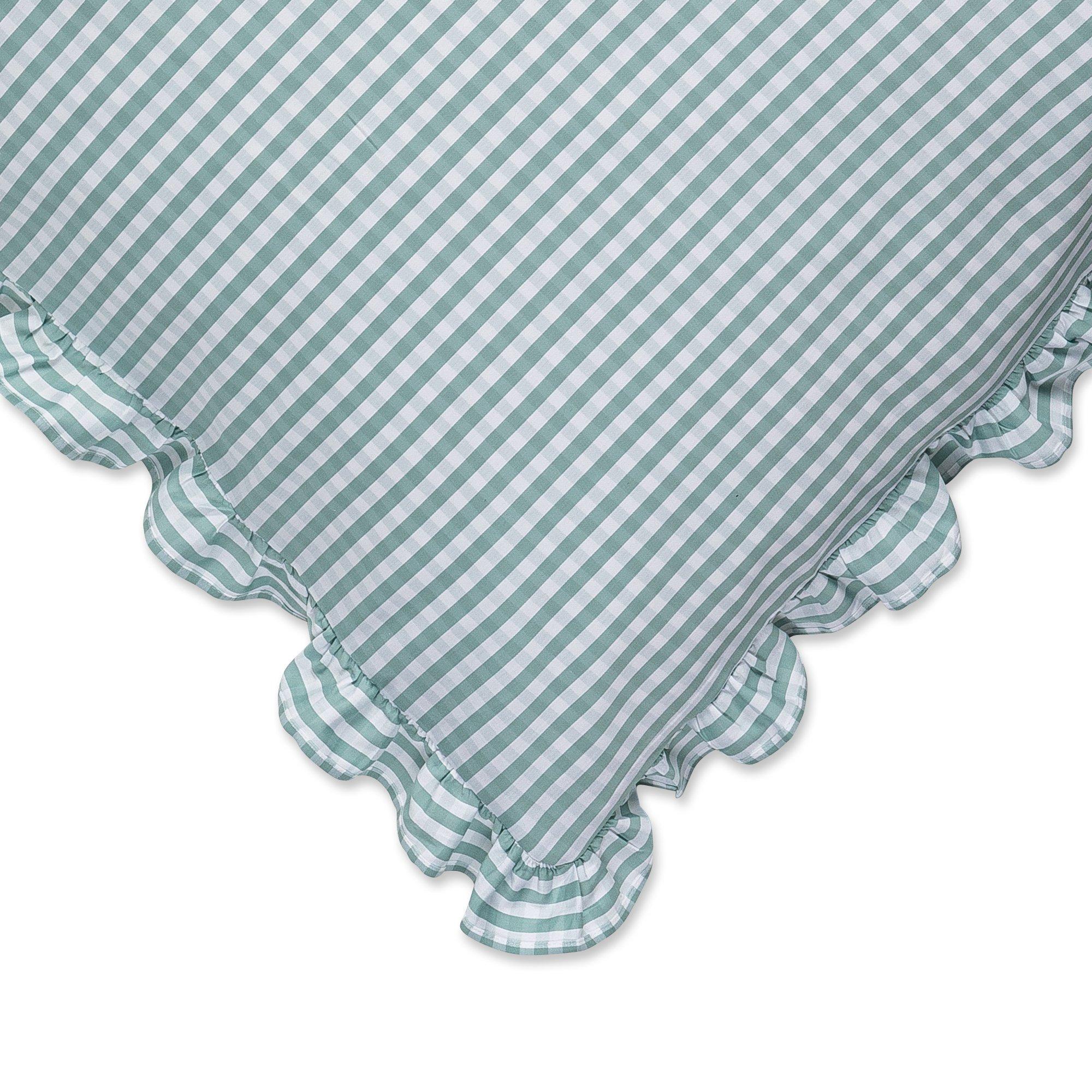 Manor Signoria Taie d'oreiller à carreaux avec volants  