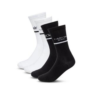 Calvin Klein Logo Stripe Calze Polpaccio Multipack  