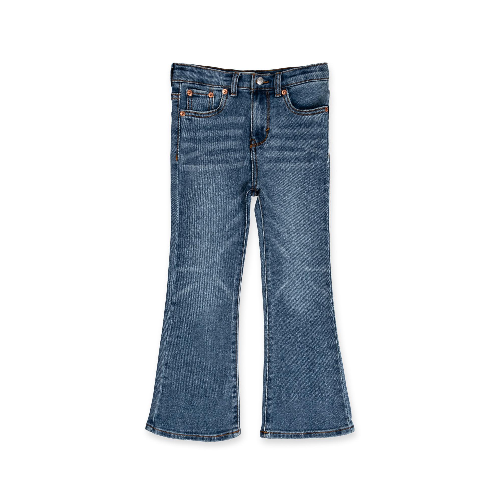 Image of Lange Hose, Flared Fit Mädchen Blau Denim 4A