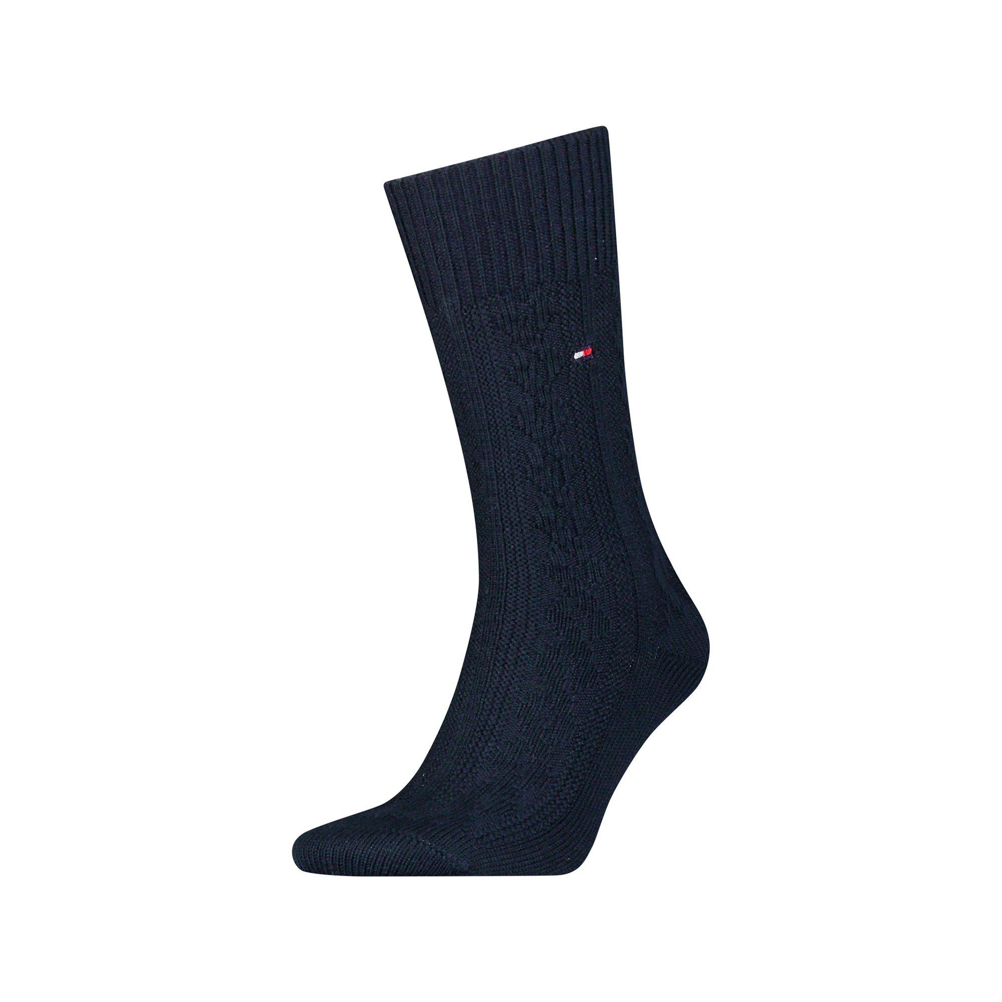 TOMMY HILFIGER TH MEN SOCK 1P CABLE WOOL Wadenlange Socken 