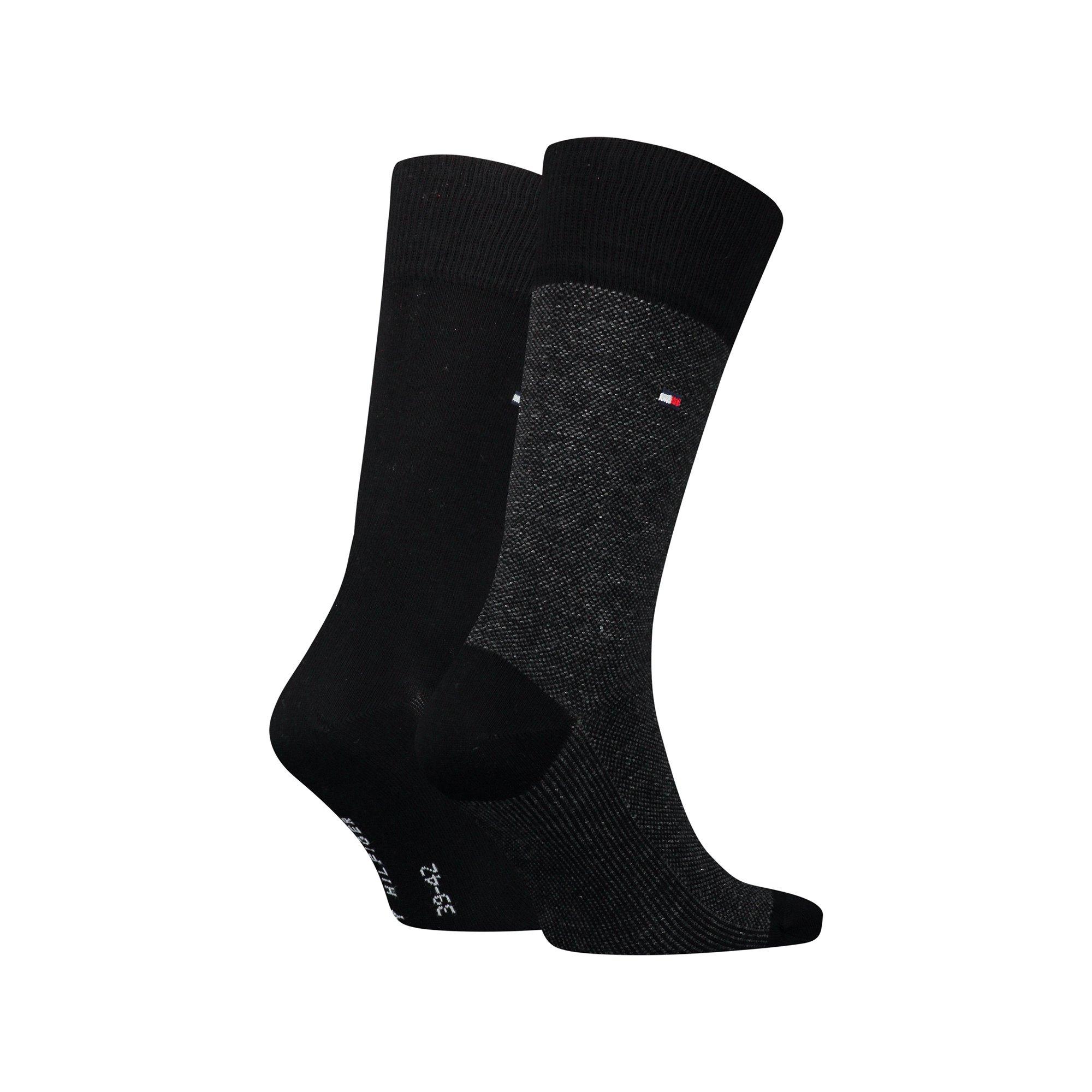 TOMMY HILFIGER TH MEN SOCK 2P BIRDEYE Lot de 2 paires de chaussettes, hauteur mollet 