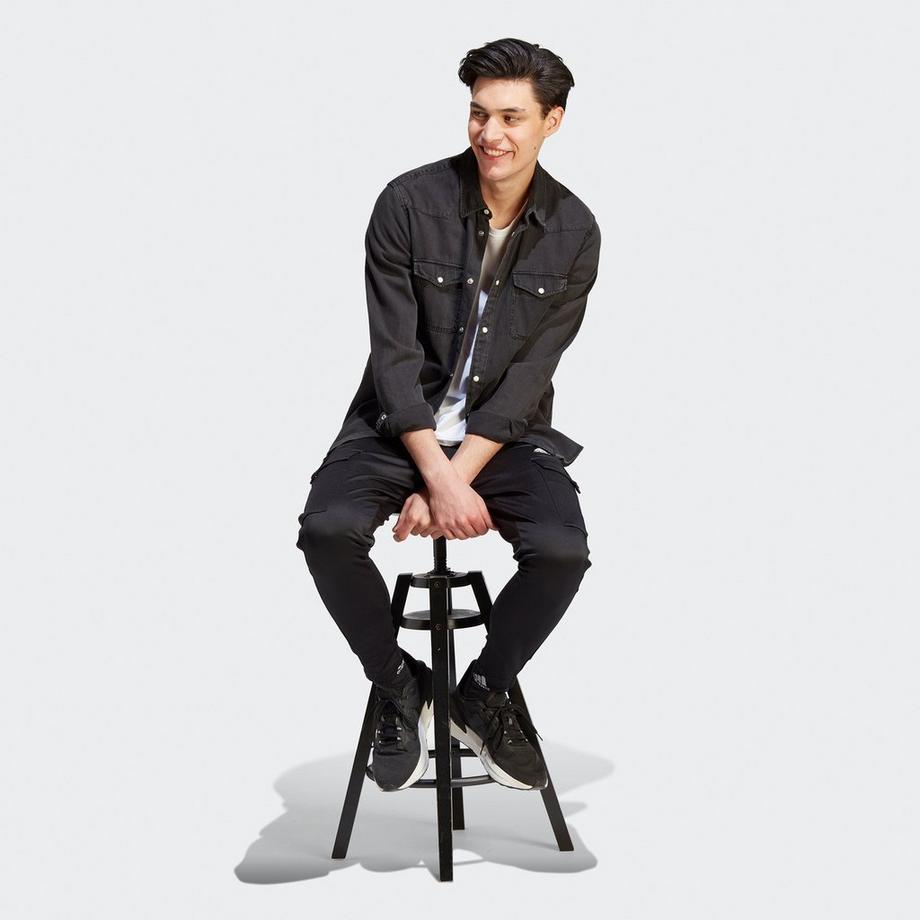 adidas TIRO CARGO P BLACK/WHITE Cargohose, Regular Fit 