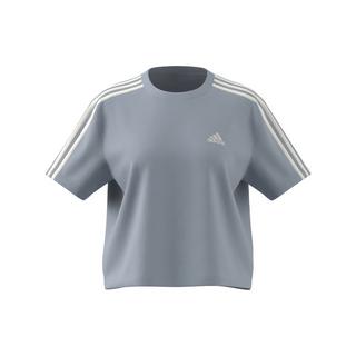 adidas 3S CR TOP WONBLU T-shirt girocollo, maniche corte 