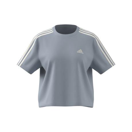 adidas 3S CR TOP WONBLU T-shirt girocollo, maniche corte 