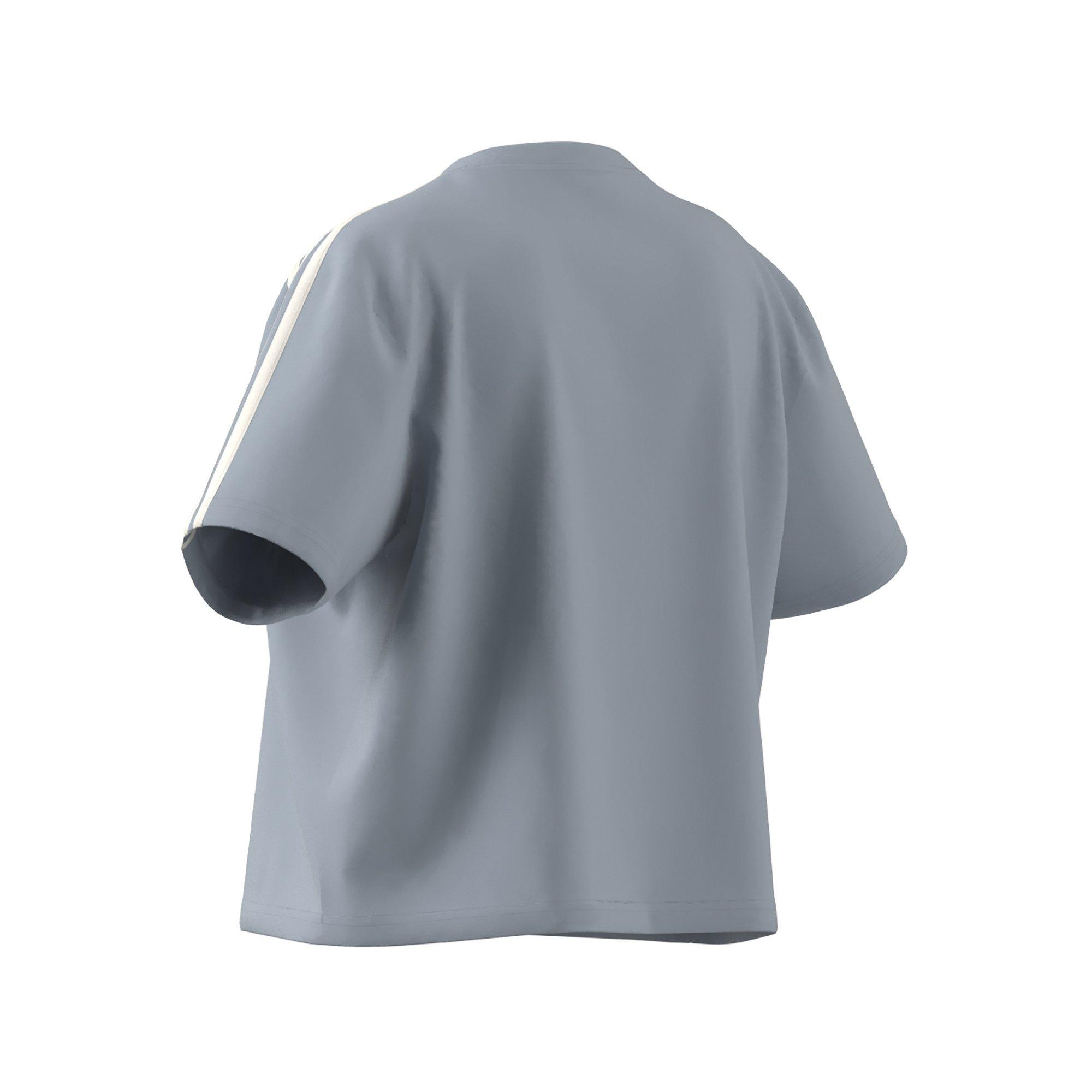 adidas 3S CR TOP WONBLU T-shirt girocollo, maniche corte 