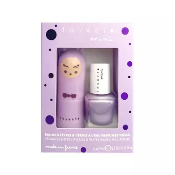 Purple Duo Box Lippenbalsam Und Lack Auf Wasserbasis Für Kinder – Regenbogen – Vegan, Natürlich, Hergestellt In Frankreich