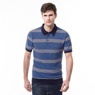 Scotch & Soda Structured Stripe Knitted Polo Polo, manches courtes 