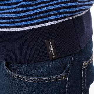 Scotch & Soda Structured Stripe Knitted Polo Polo, manches courtes 