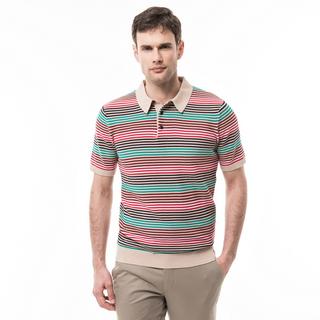 Scotch & Soda Structured Stripe Knitted Polo Polo, manches courtes 