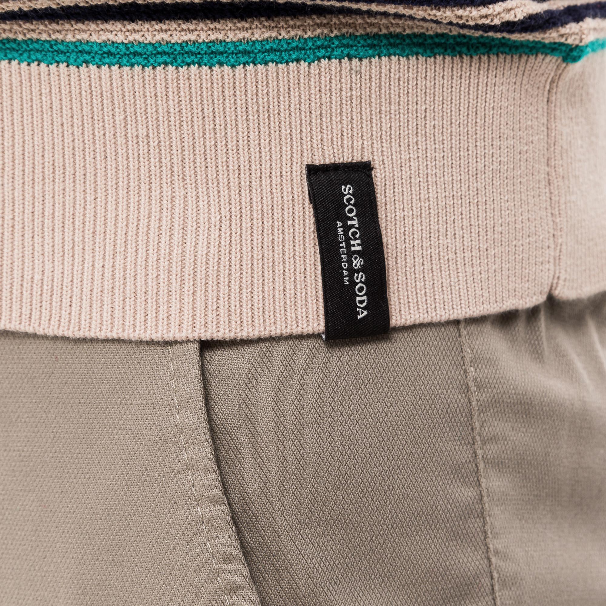 Scotch & Soda Structured Stripe Knitted Polo Polo, manches courtes 