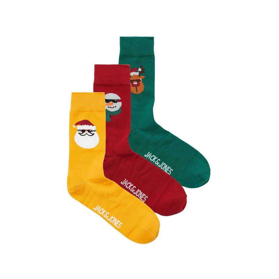 JACK & JONES Cool Xmas Socks Giftbox Confezione Multipla Calze Gambaletto  