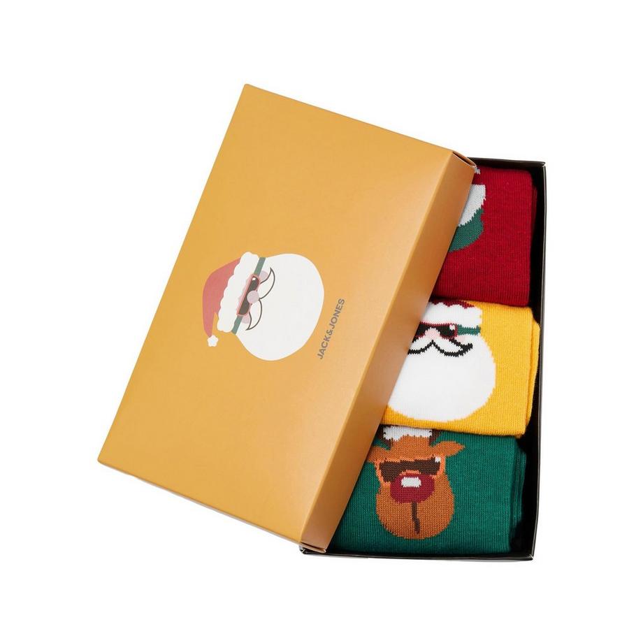 JACK & JONES Cool Xmas Socks Giftbox Confezione Multipla Calze Gambaletto  