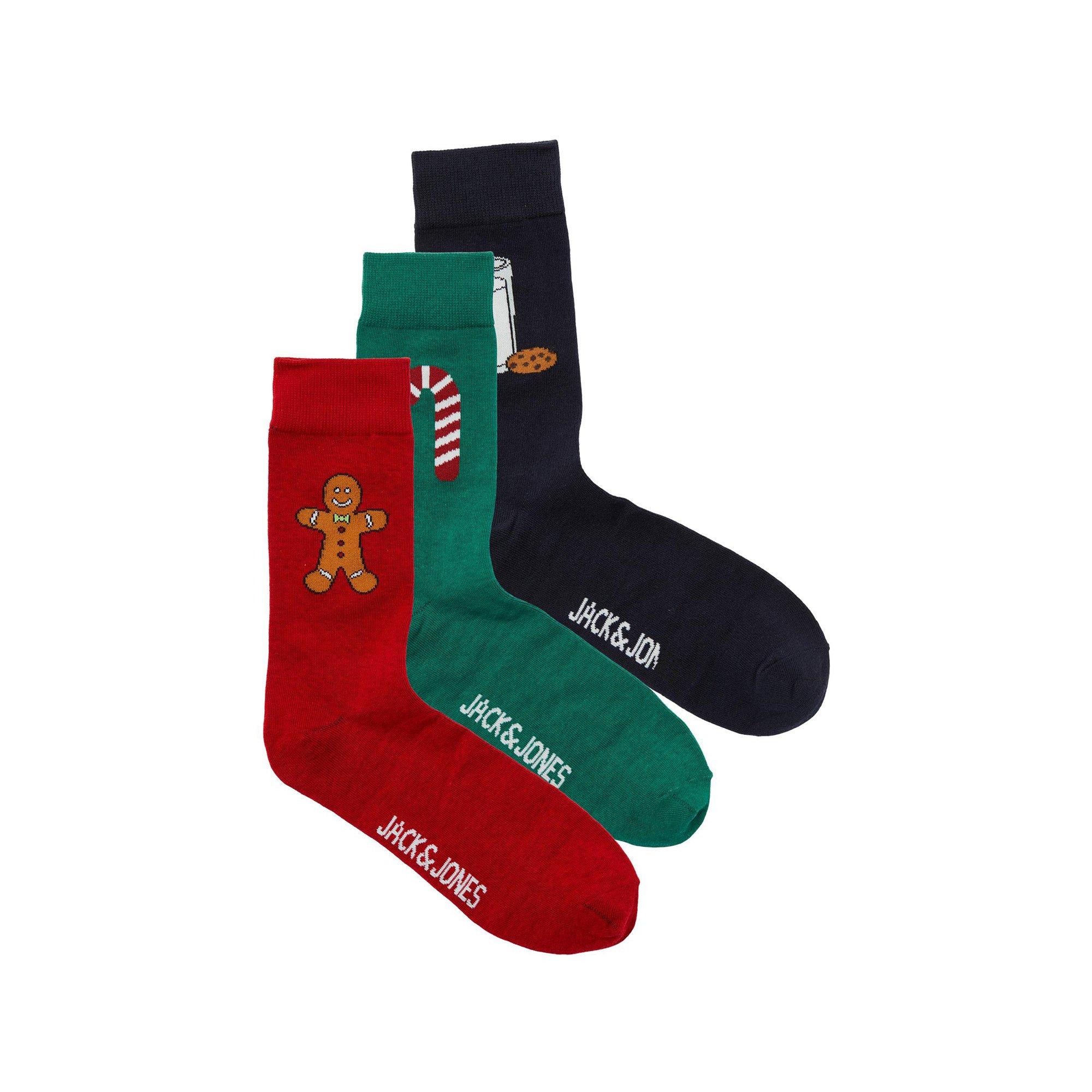 JACK & JONES JacXmasComfortFootSocks Giftbox Multipack,Socken Waden 