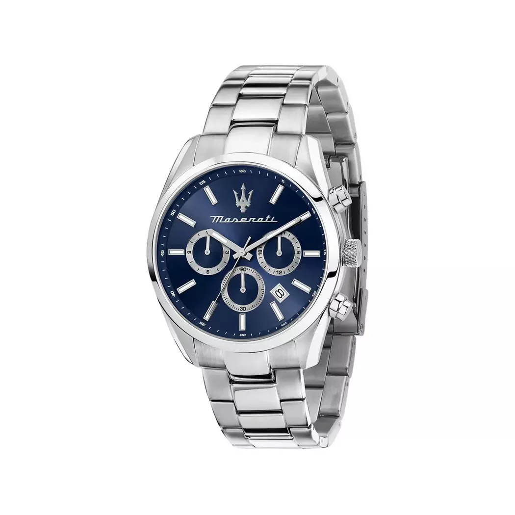 Maserati - Multifunktionsuhr, Attrazione, 43mm, Silber