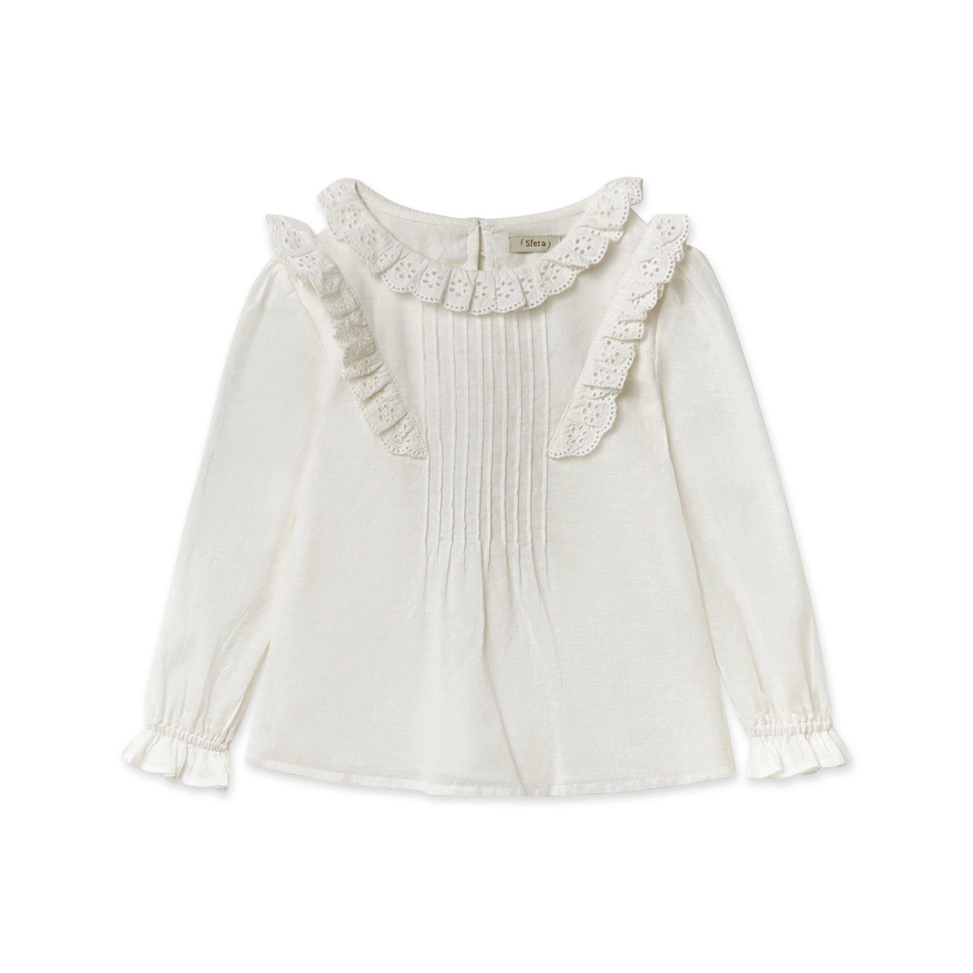 Image of Bluse Mädchen Weiss 110-116