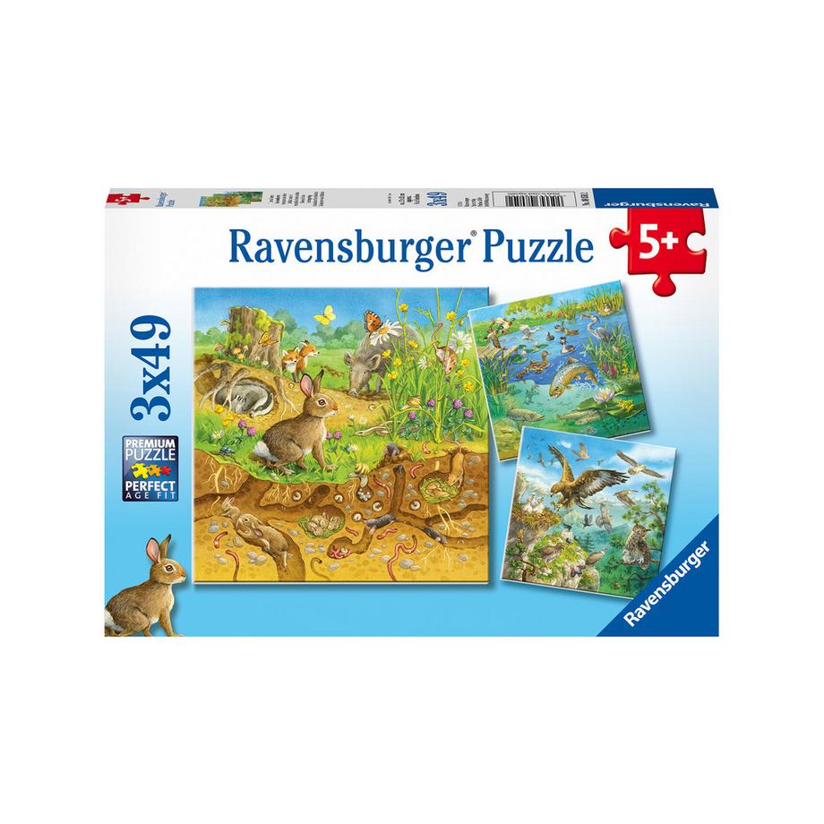 Ravensburger  Puzzle Divers, 3 x 49 Teile, Zufallsauswahl 
