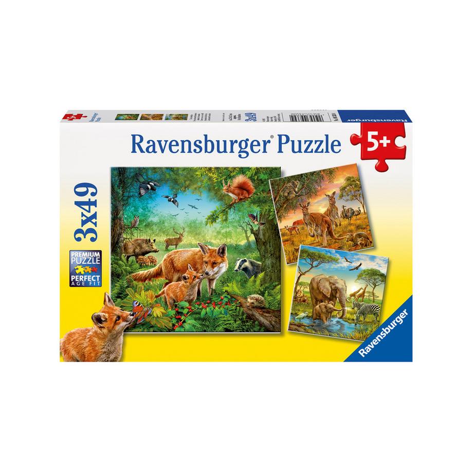 Ravensburger  Puzzle Divers, 3 x 49 Teile, Zufallsauswahl 