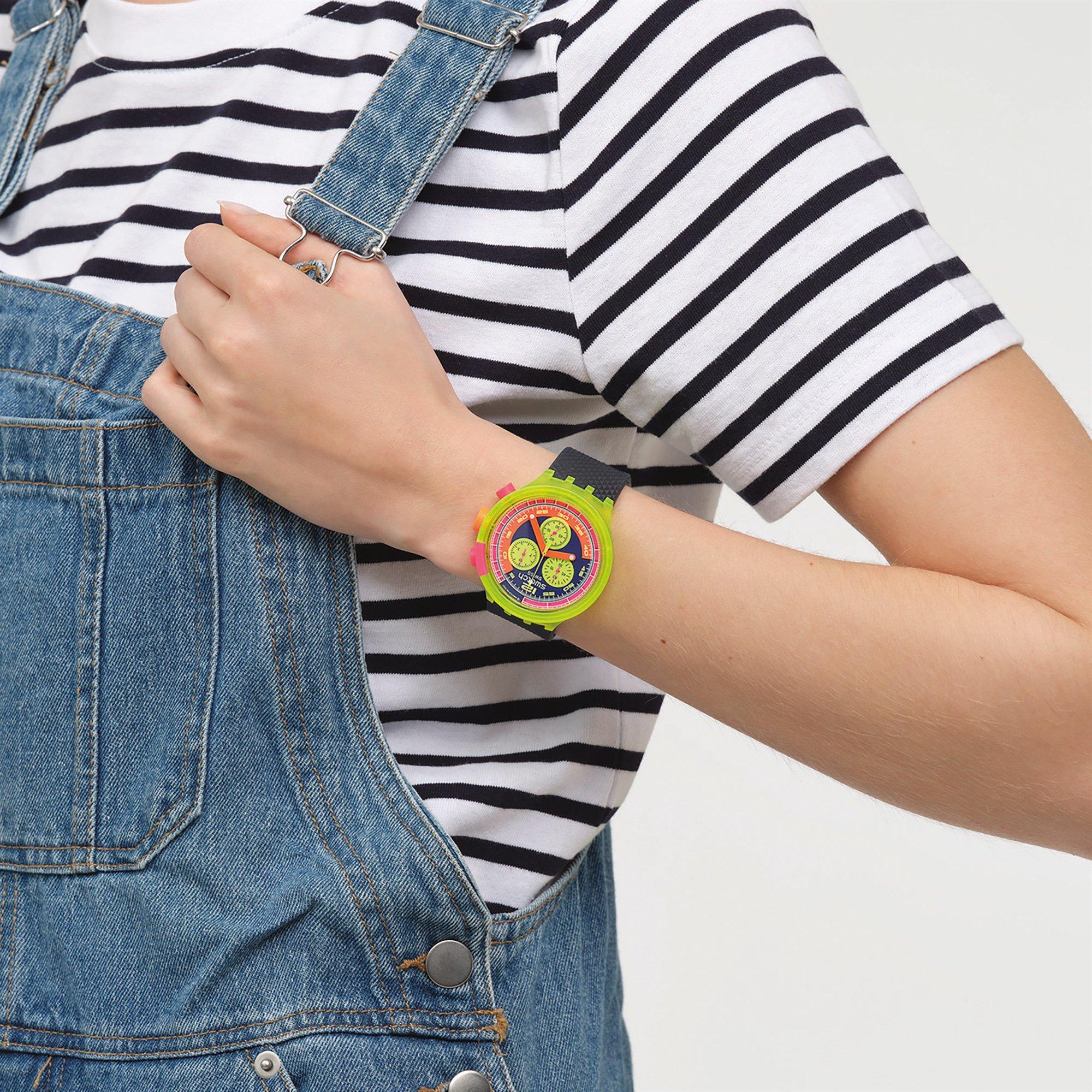 swatch NEON TO THE MAX Chronographe 