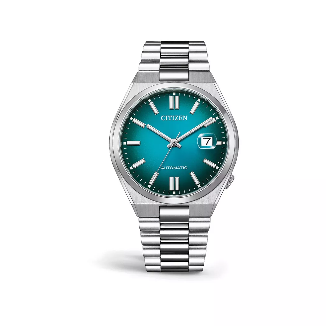 Automatikuhr CITIZEN "TSUYOSA 60h", silber (silberfarben, schwarz), Armbanduhren, Damen, Automatikuhr, Armbanduhr, Damenuhr, Herrenuhr, Edelstahlarmband, Saphirglas, Datum 2