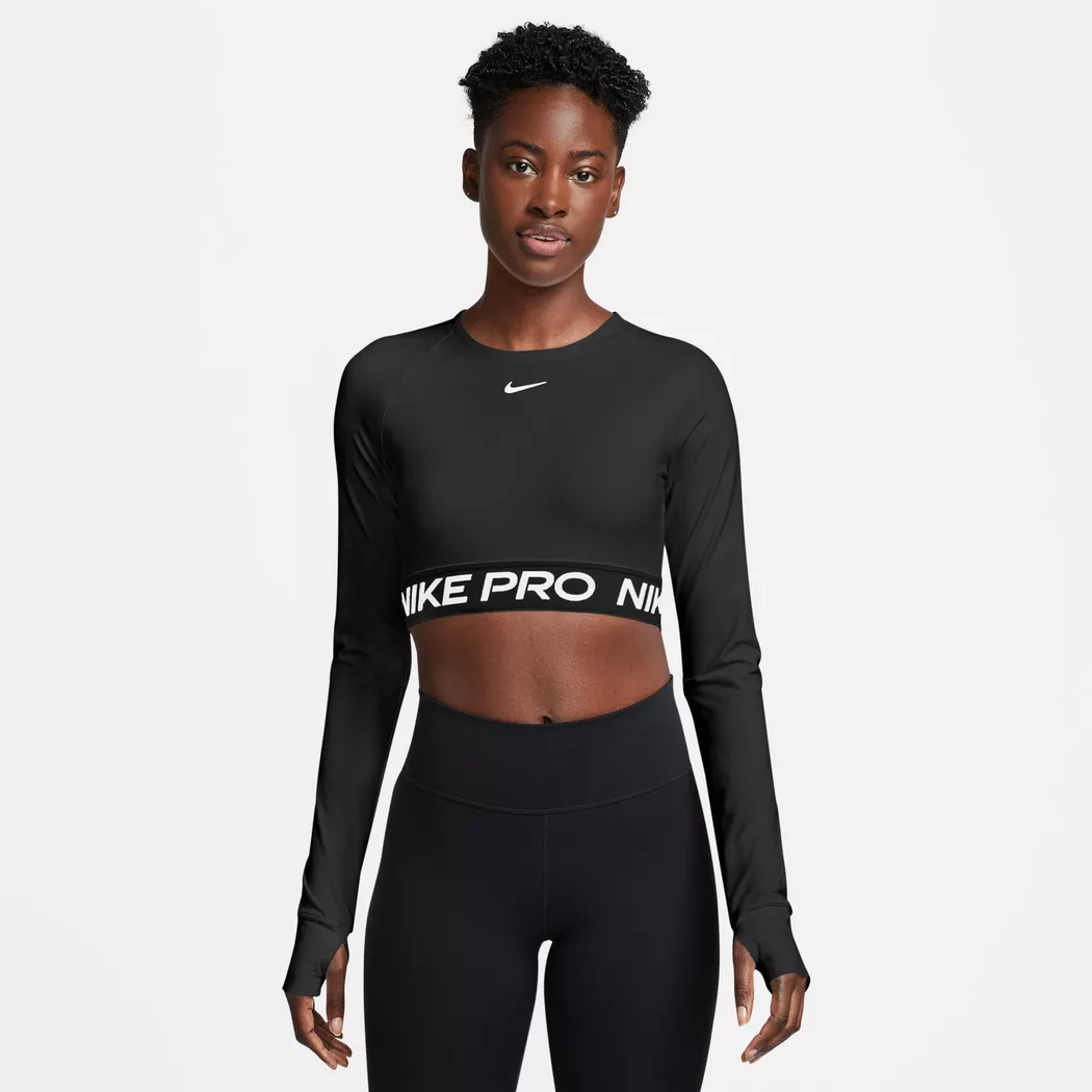 Nike PRO Cropped T-Shirt Women Black M