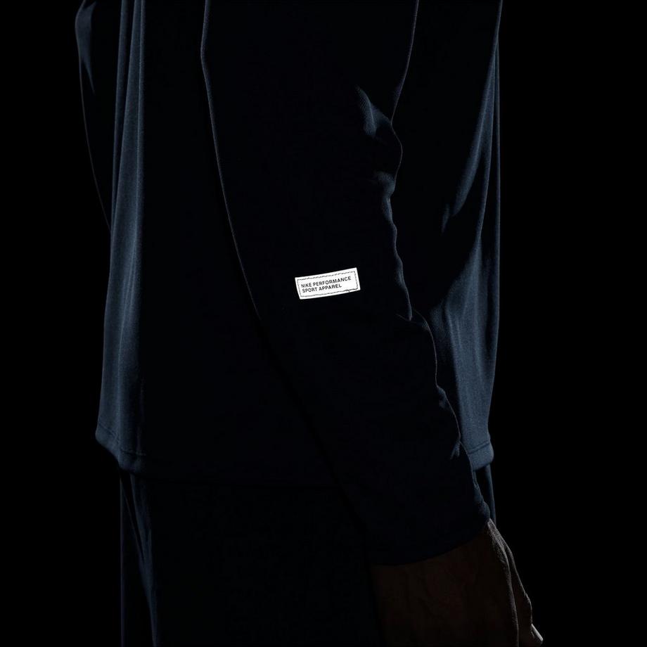 NIKE M NK DF UV MILER TOP LS FLASH T-shirt, col rond, manches longues 