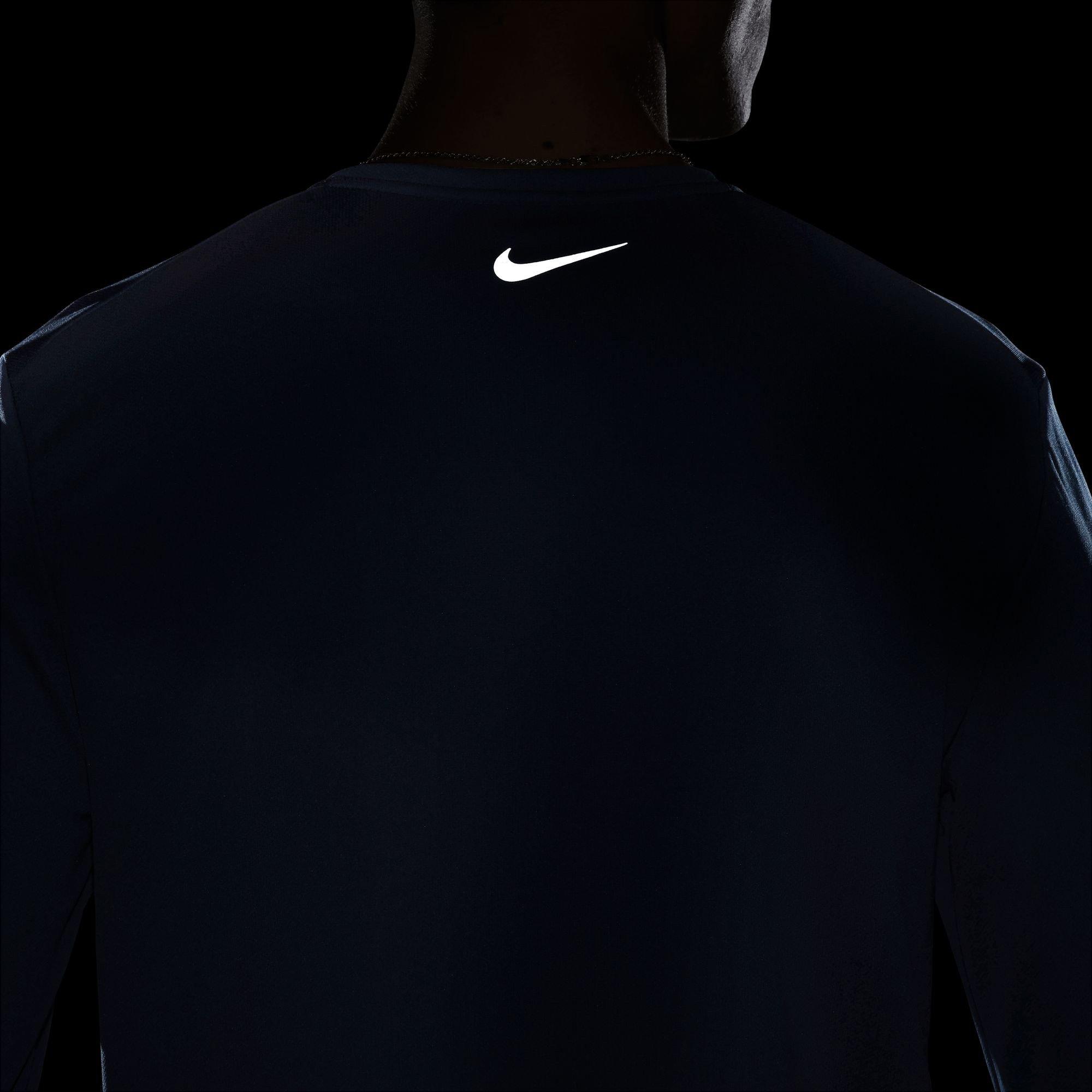 NIKE M NK DF UV MILER TOP LS FLASH T-shirt girocollo, maniche lunghe 