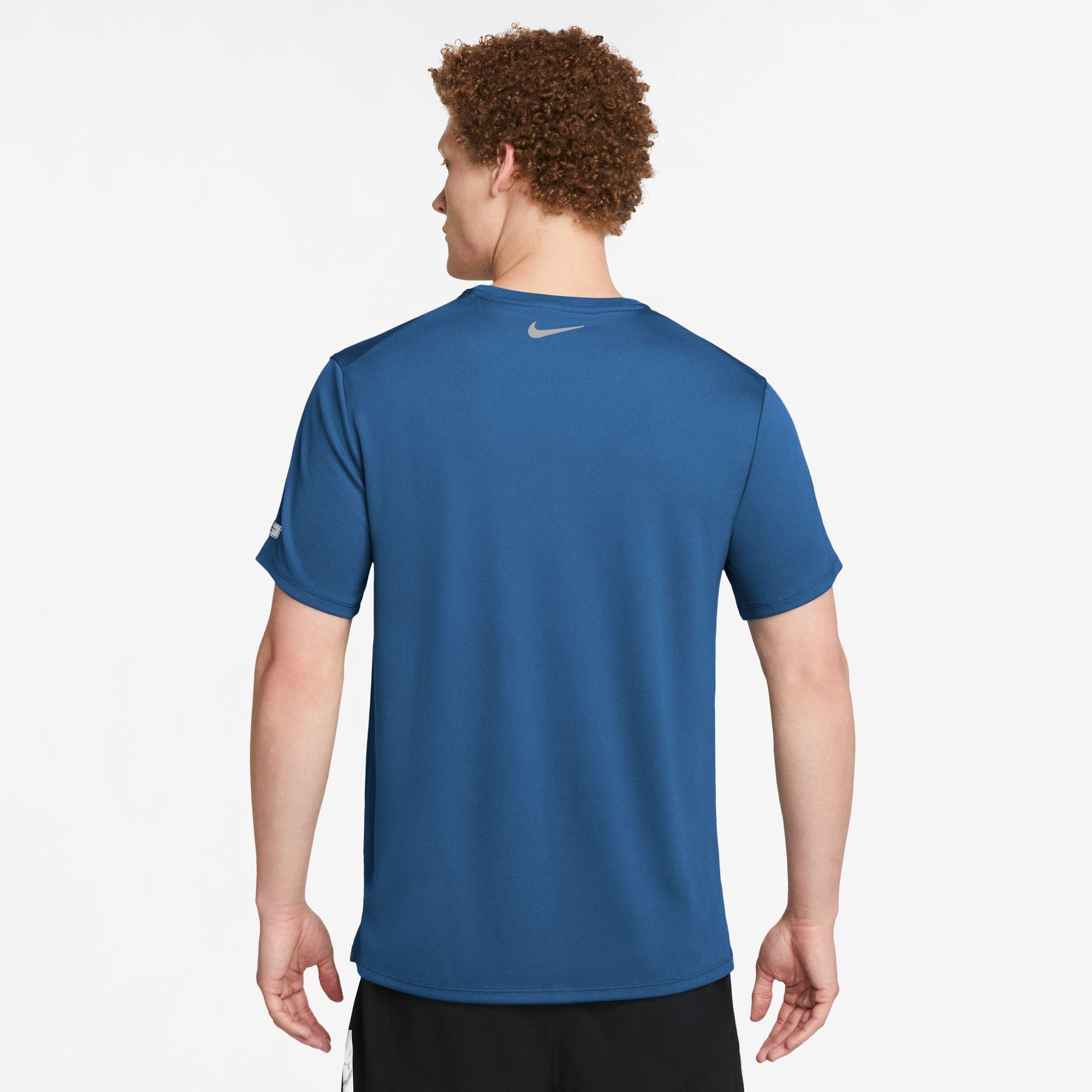 NIKE M NK FLASH MILER TOP T-Shirt, Rundhals, kurzarm 