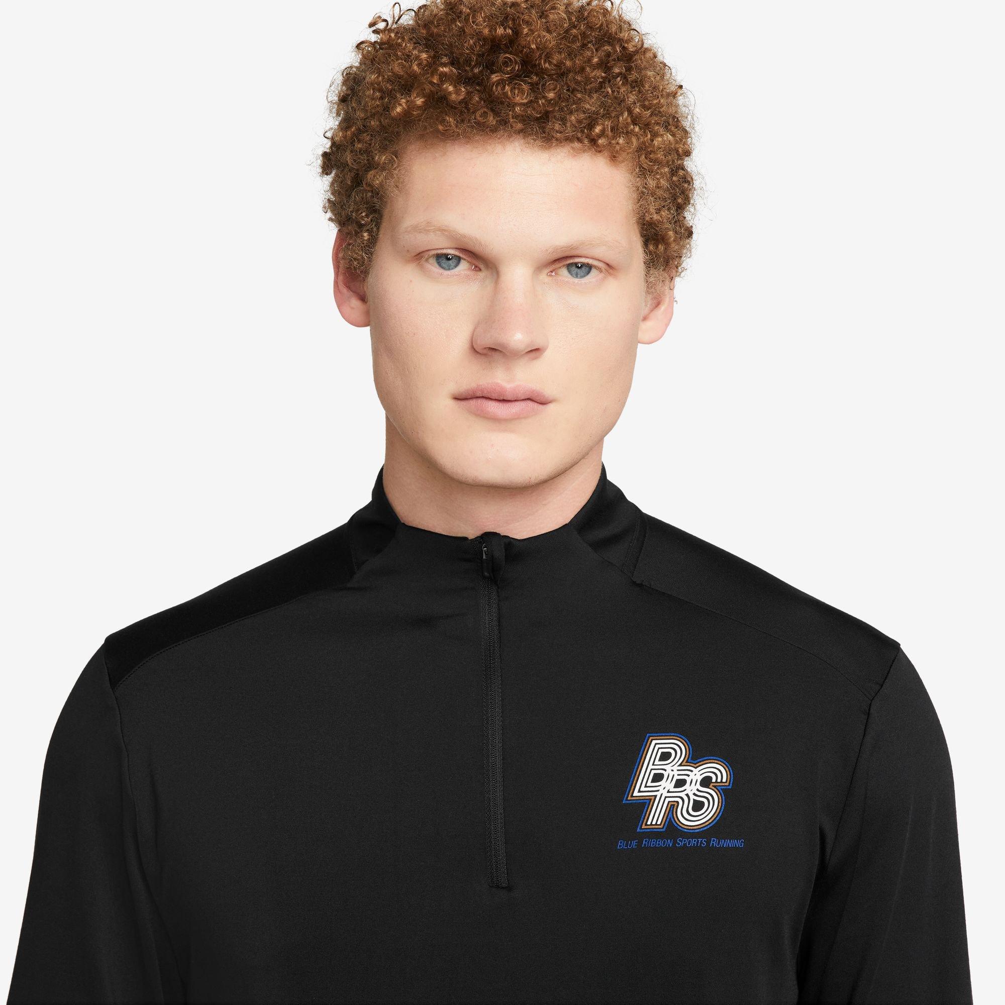 NIKE M NK RUN ENERGY ELEMENT HZ T-shirt girocollo, maniche lunghe 