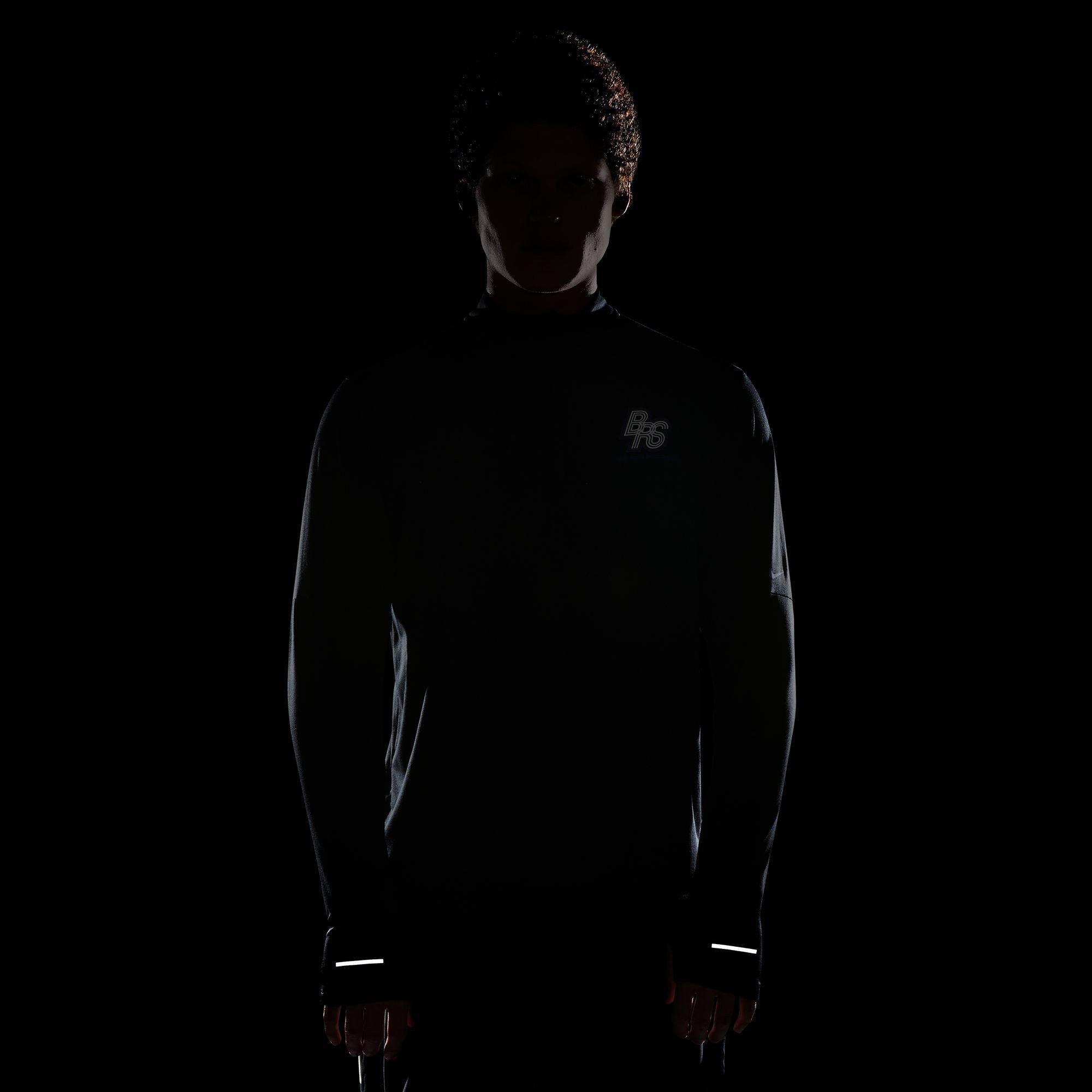 NIKE M NK RUN ENERGY ELEMENT HZ T-shirt girocollo, maniche lunghe 