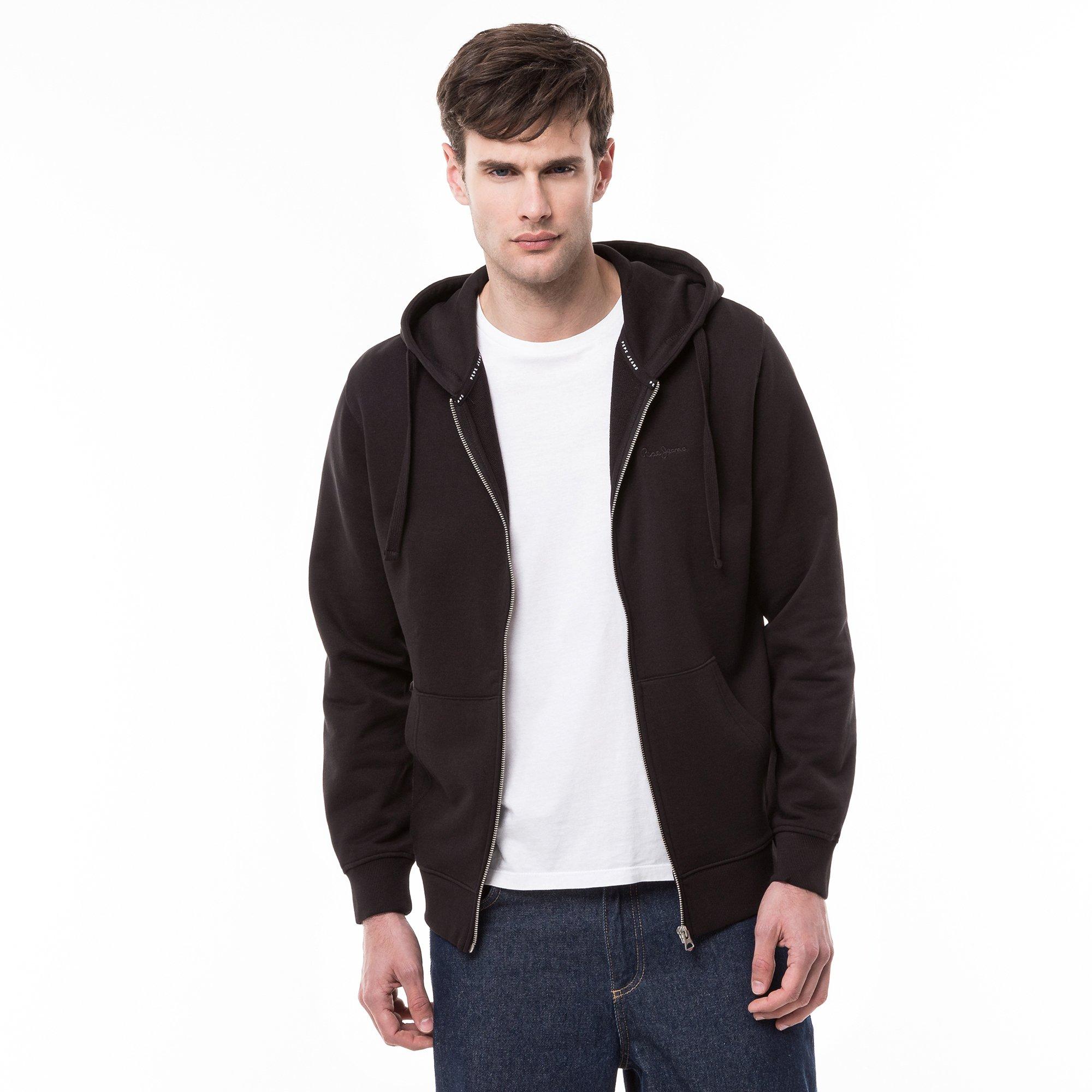 Image of Pullover, Zip Herren Black L