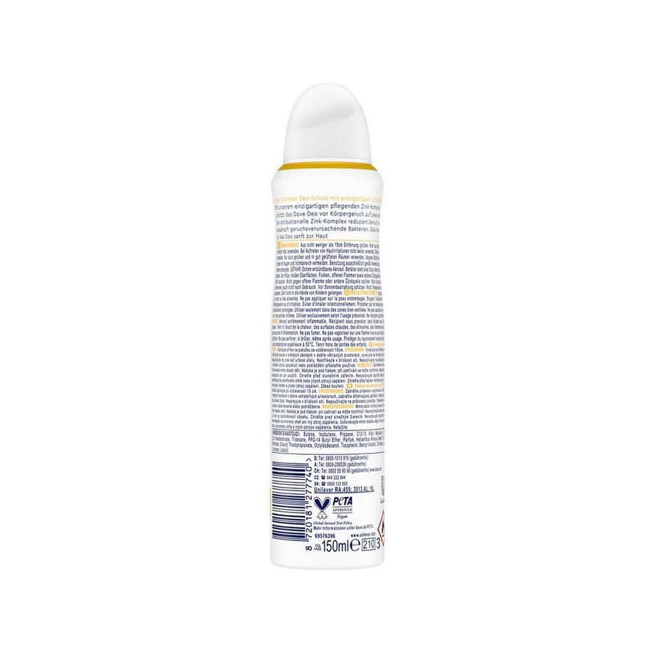 Dove Deo 0% Citrus Aerosol 0% Sali Di Alluminio Con Complesso Di Zinco Deodorante Spray Al Profumo Di Agrumi E Pesc 