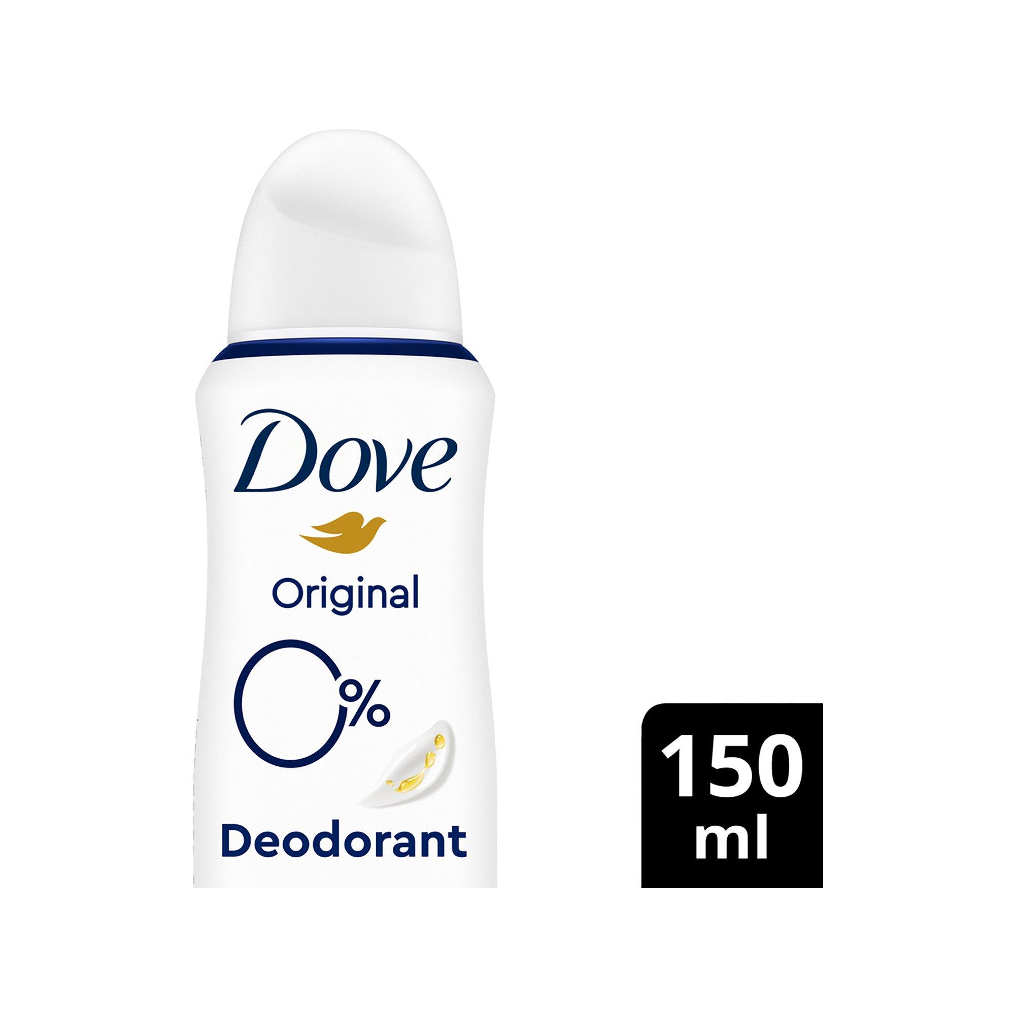 Dove Deo 0% Original Aerosol 0% Aluminiumsalze mit Zink-Komplex original Deodorant-Spray 