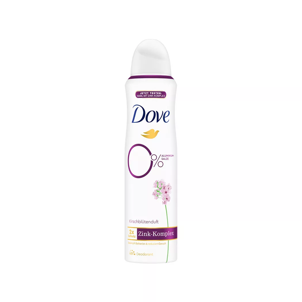 Dove Deo 0% Cherry Blossom Aerosol Deodorant Spray 150ml