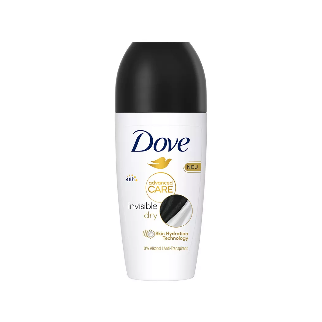 Dove - Invisible Dry Anti-Transpirant Roll, Care Invisible Dry Roll-On, 50 ml