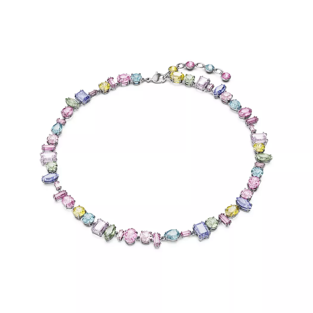 Swarovski - Halskette, Gema, 40cm, Silberfarben