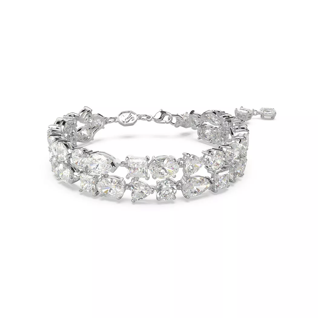 Armkette SWAROVSKI "Schmuck Geschenk Mesmera Armband" Gr. M, silber (metallfarben, kristallweiß, kristallweiß), Armbänder, Damen, M, Metall, glitzernd, glänzend, Armkette, mit Swarovski Zirkonia (synth.) 2