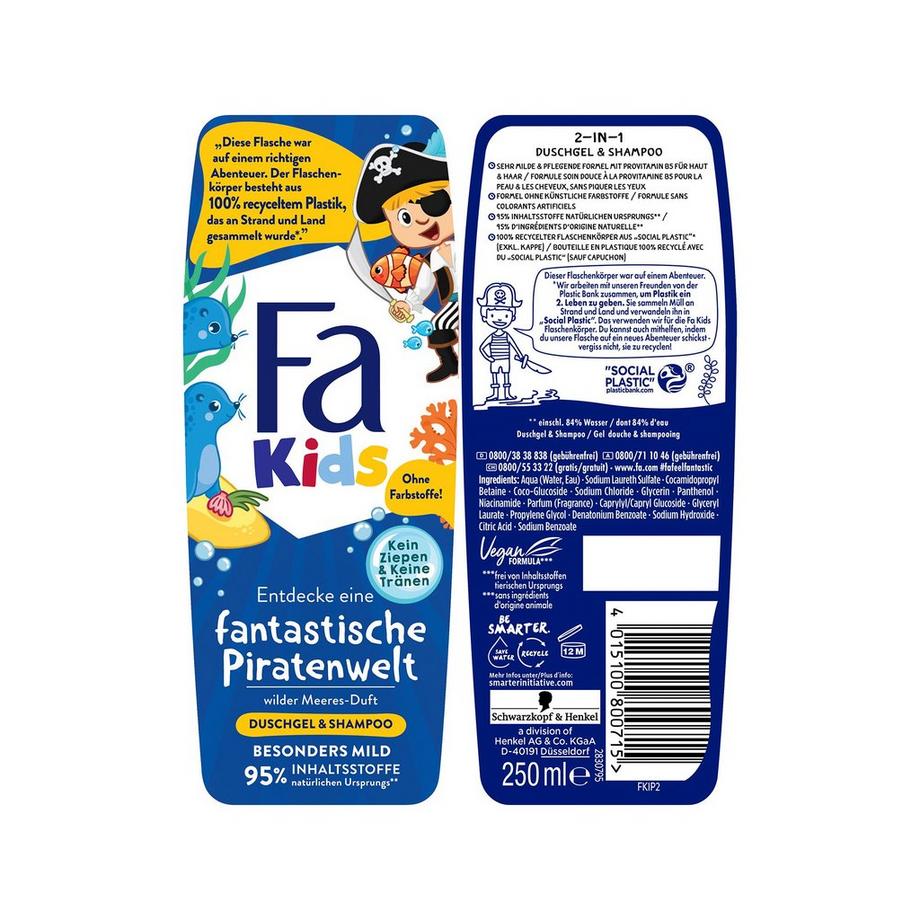 Fa  Duschgel & Shampoo Kids Meeres-Duft 