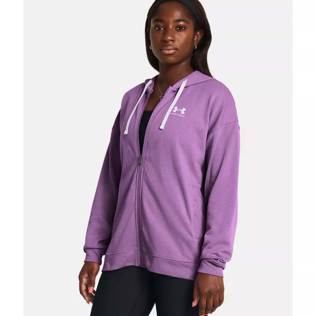 Under Armour - Trainerjacke mit Kapuze, für Damen, Violett, Größe XL