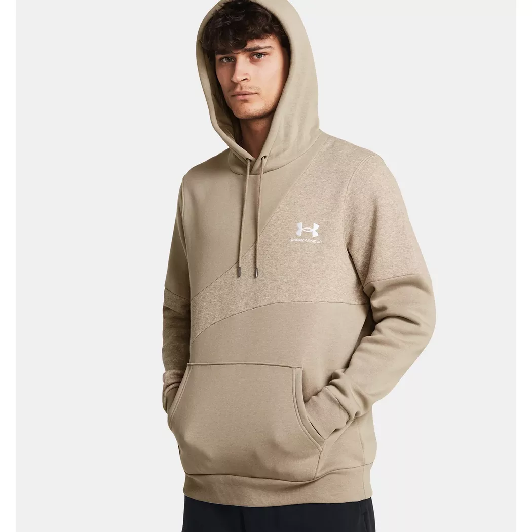 Under Armour UA Essential Fleece Blocked Hoodie Brown XL