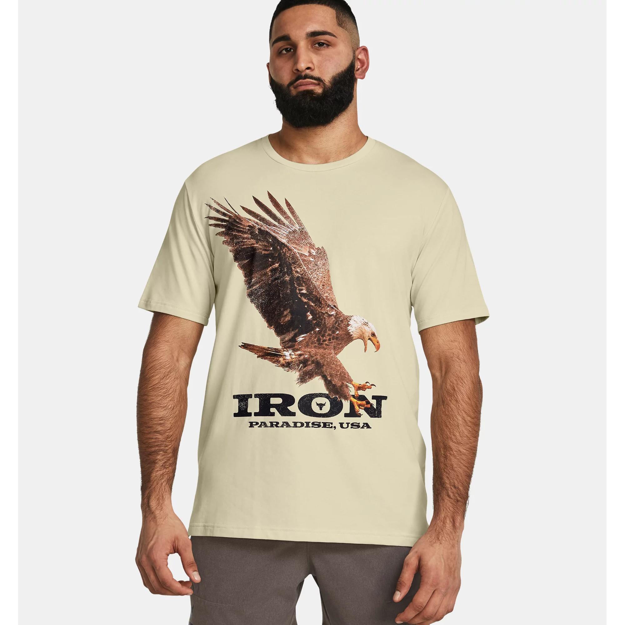 UNDER ARMOUR UA Pjt Rck Eagle Graphic SS T-shirt, col rond, manches courtes 