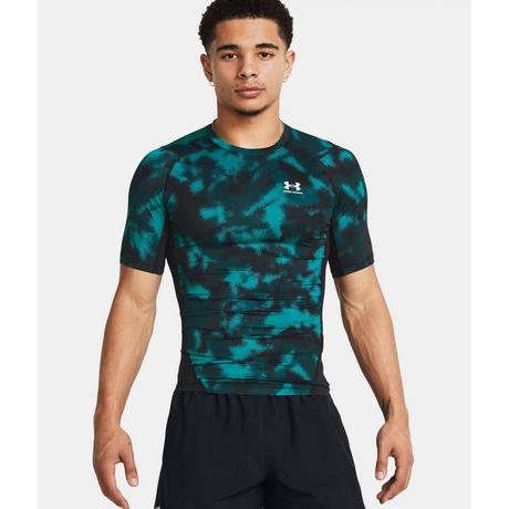 UNDER ARMOUR UA HG Armour Printed SS T-shirt, col rond, manches courtes 