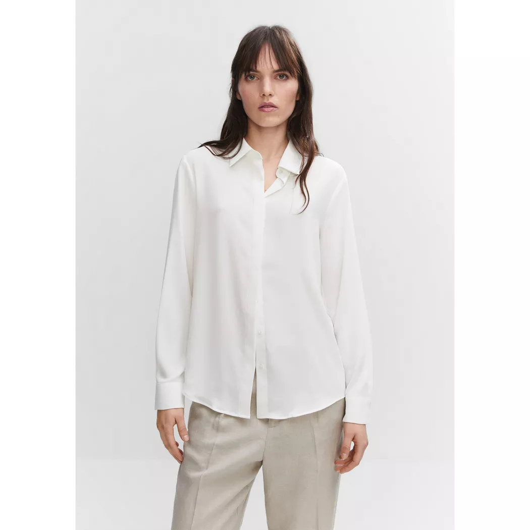Mango - T-Shirt, für Damen, Ecru, Größe M