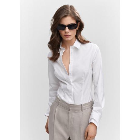MANGO Sofia Camicia Collo Kent Maniche Lunghe  