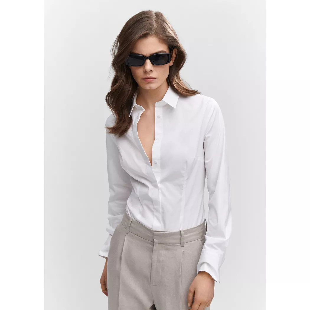 Mango - T-Shirt, für Damen, Ecru, Größe S 2