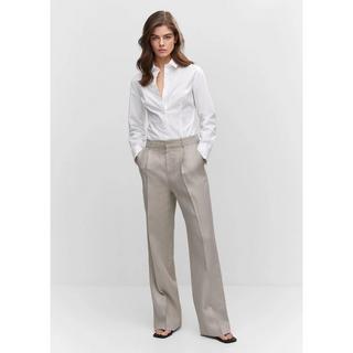 MANGO Sofia Chemise à Col Kent Manches Longues  